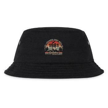 Oktober 1981 Geburtstagsgeschenk 1981 Oktober 1981 - Kinder Bucket Hat - Schwarz - Vorne