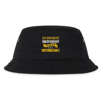 Not overwhelmed – just underpaid Spruch - Kids’ Bucket Hat - black - Front