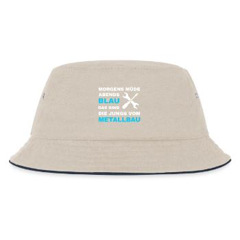 Metallbau Metallbauer Schlosser Stahlbau - Kinder Bucket Hat - Natur/Navy - Vorne