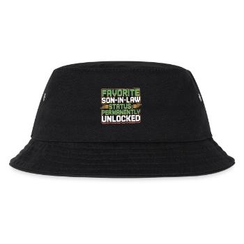 Schwiegermutter Retro Lustiger Schwiegervater - Kinder Bucket Hat - Schwarz - Vorne