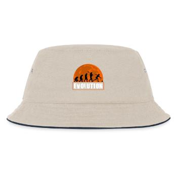 Bowling Girl Evolution Design for Sports Lovers - Kids’ Bucket Hat - ecru/navy - Front