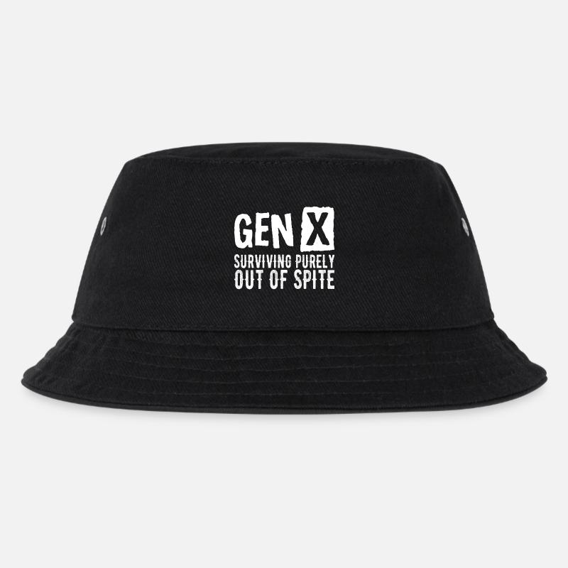 Die Generation X überlebt nur aus Trotz - Kinder Bucket Hat - Schwarz