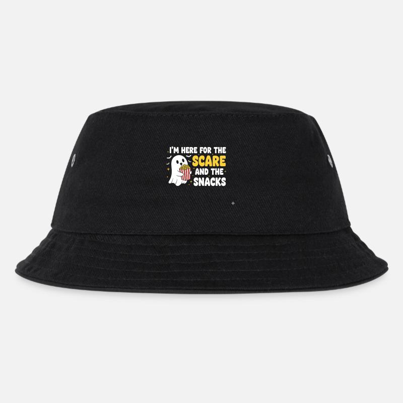 Halloween-Geist und Snacks - Kinder Bucket Hat - Schwarz