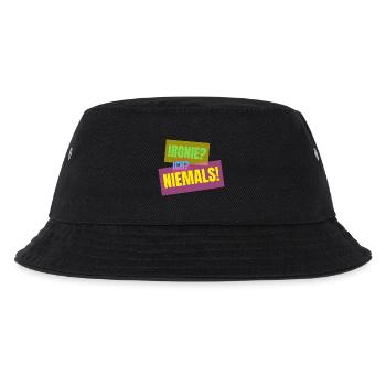 Irony? I? Never! – Funny saying - Kids’ Bucket Hat - black - Front