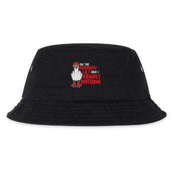 On the naughty list and I regret nothing Böse Möwe - Kids’ Bucket Hat - black - Front