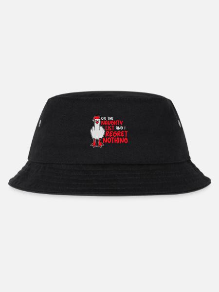 On the naughty list and I regret nothing Böse Möwe - Kinder Bucket Hat - Schwarz