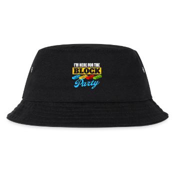 Ich bin hier für den Block Party Brick Builder Block  - Kinder Bucket Hat - Schwarz - Vorne