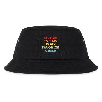 Lustiges Zitat Mein Schwiegersohn Lieblingskind - Kinder Bucket Hat - Schwarz - Vorne