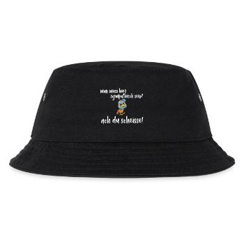 Frecher Vogel Spruch - man muss sympatisch sein? - Kinder Bucket Hat - Schwarz - Vorne