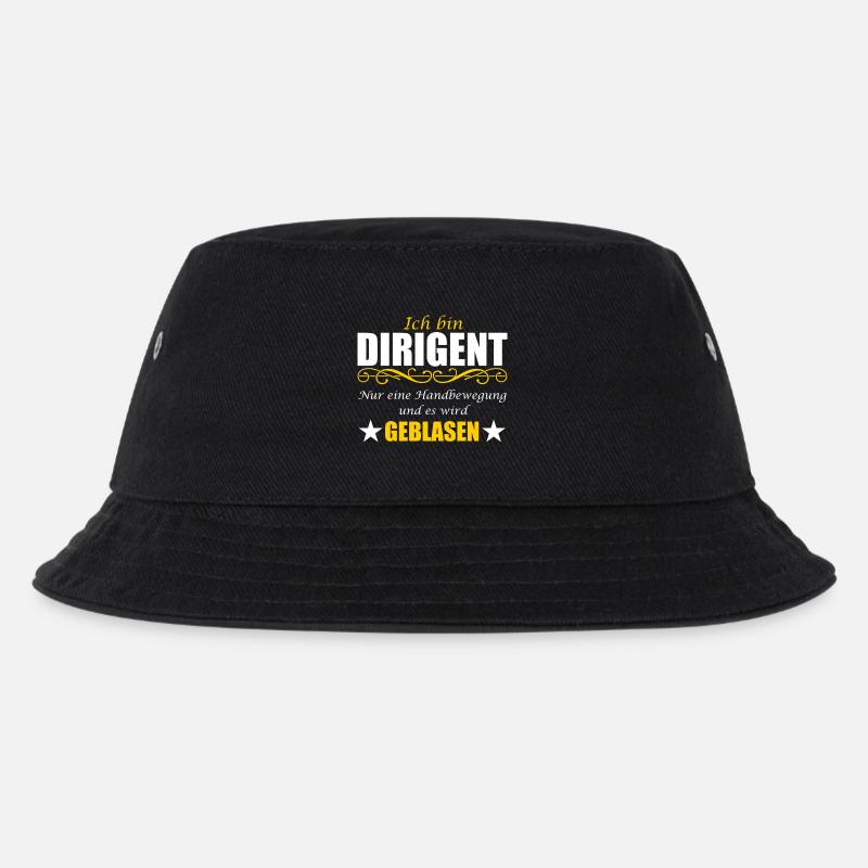 Dirigent lustiger Spruch Wortwitz Ironie Blasmusik - Kinder Bucket Hat - Schwarz