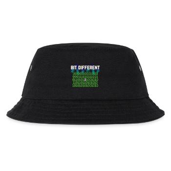 Etwas Anders – Nerdy Binary Error Design - Kinder Bucket Hat - Schwarz - Vorne