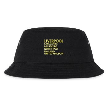 Liverpool – England Textdesign - Kinder Bucket Hat - Schwarz - Vorne