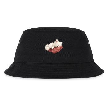 Schlafender Spitz Welpe - Kinder Bucket Hat - Schwarz - Vorne