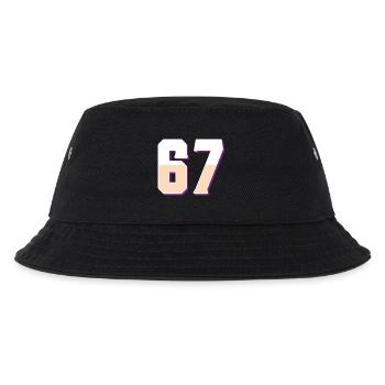 6 7 – Trendy minimalist text design, - Kids’ Bucket Hat - black - Front