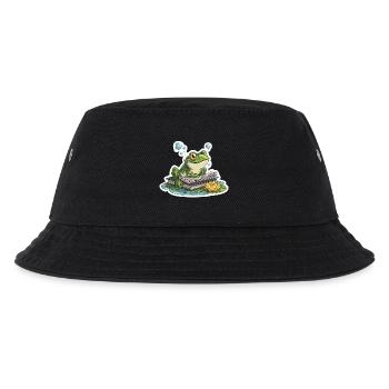 Frosch-Lese-Teich-Bibliothekar-Humor-Lesung - Kinder Bucket Hat - Schwarz - Vorne
