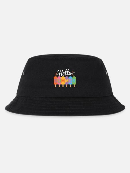 Hallo Sommer - Kinder Bucket Hat - Schwarz