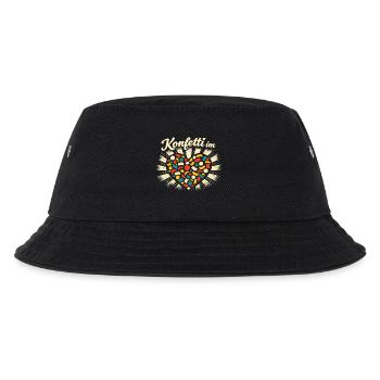 Konfetti Im Herzen - Süße Geschenkidee - Kinder Bucket Hat - Schwarz - Vorne