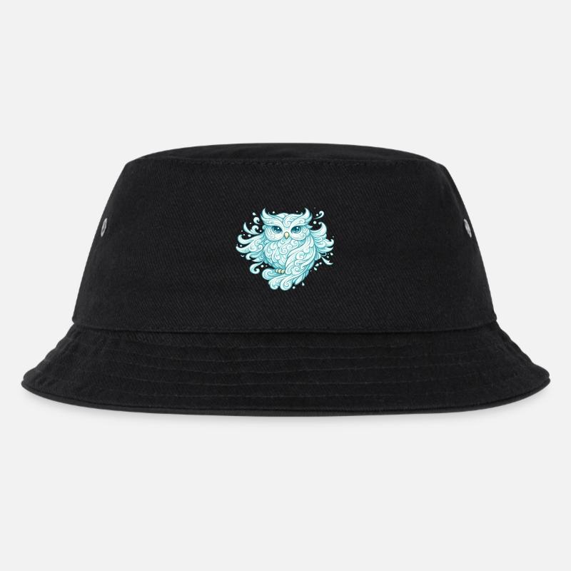 Lufteule – Tier aus Wind - Kinder Bucket Hat - Schwarz