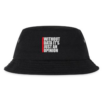 Without Data It's Just An Opinion Statistik Nerd - Kinder Bucket Hat - Schwarz - Vorne