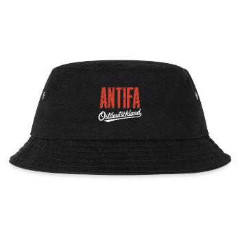 Antifa Ostdeutschland - Antifaschitischer Merch - Kinder Bucket Hat - Schwarz - Vorne