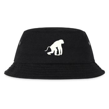 Affe Silhouette - Kinder Bucket Hat - Schwarz - Vorne