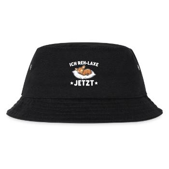 Ich Reh-Laxe Jetzt - Lustiger Reh Wortwitz - Kinder Bucket Hat - Schwarz - Vorne