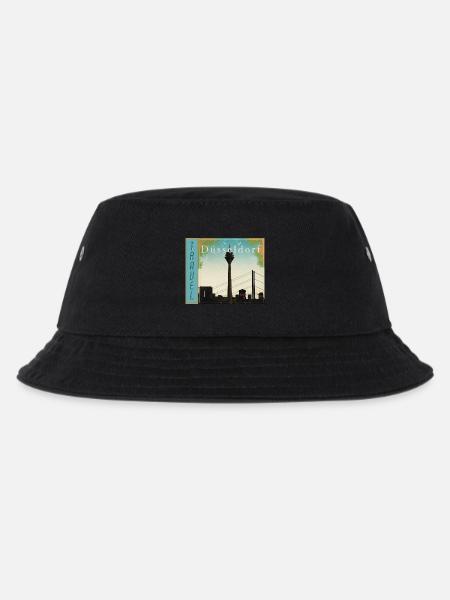 Düsseldorf Travel retro Reiseposter - Kinder Bucket Hat - Schwarz