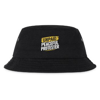 Unpaid Peaceful Protester Demo Spruch Aktivist - Kinder Bucket Hat - Schwarz - Vorne