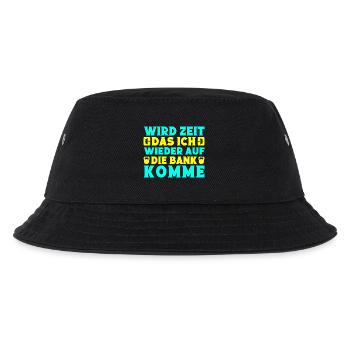 Fitness Wird Zeit Das Ich Auf Die Bank Komme - Kinder Bucket Hat - Schwarz - Vorne