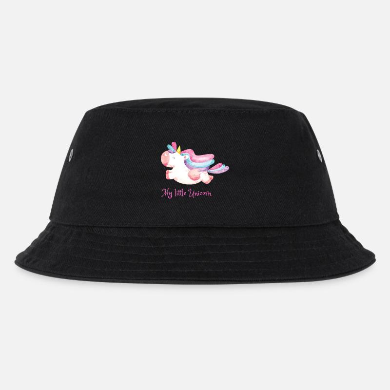 Mein kleines Einhorn Regenbogen - Kinder Bucket Hat - Schwarz