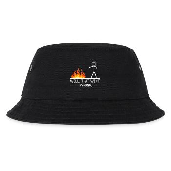 Well That Went Wrong Stick Figure Humor Jokes - Kids’ Bucket Hat - black - Front