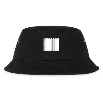 MENSCH! Fette geometrische Typografie-Aussage - Kinder Bucket Hat - Schwarz - Vorne
