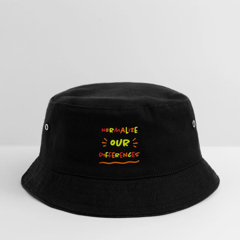 Normalize our Differences - Inklusion - neon Kinder Bucket Hat