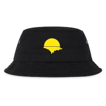 Sonne künstlerische Darbietung  - Kinder Bucket Hat - Schwarz - Vorne