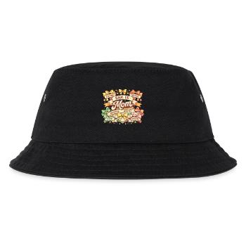 Sie ist Mama Retro Bänder & Schleifen | Mama-Geschenk - Kinder Bucket Hat - Schwarz - Vorne