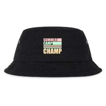 Summer Camp Champ Lustig Kinder Outdoor Abenteuer - Kinder Bucket Hat - Schwarz - Vorne