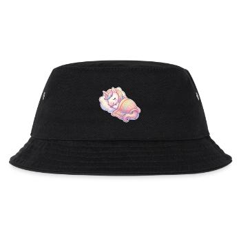 Einhorn Schlafen - Kinder Bucket Hat - Schwarz - Vorne