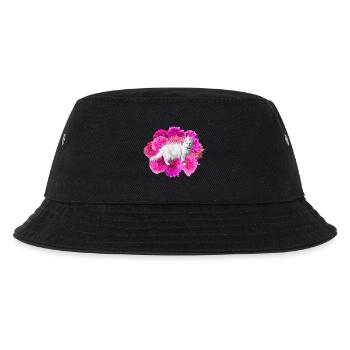Rosa Blüten Katze Rosen punk Thrash over the top - Kinder Bucket Hat - Schwarz - Vorne