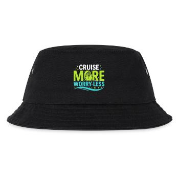Kreuzfahrt-oma, Oma An Deck, - Kinder Bucket Hat - Schwarz - Vorne