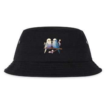 Wellensittiche  - Kinder Bucket Hat - Schwarz - Vorne