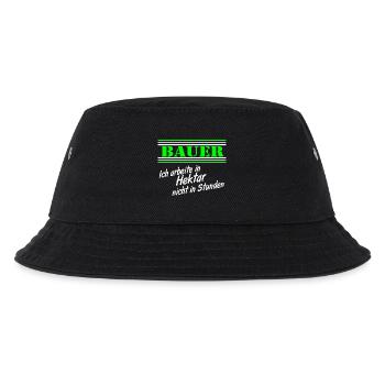Hektar statt Stunden Bauer - Kinder Bucket Hat - Schwarz - Vorne