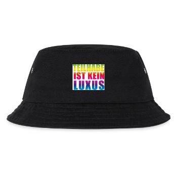 Teilhabe ist kein Luxus - Kinder Bucket Hat - Schwarz - Vorne