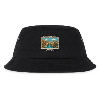 Bosnien und Herzegowina Mostar Vintage Reisemarke - Kinder Bucket Hat - Schwarz - Vorne