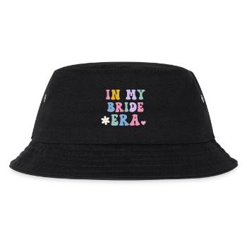 In My Bride Era Hochzeitsbraut - Kinder Bucket Hat - Schwarz - Vorne