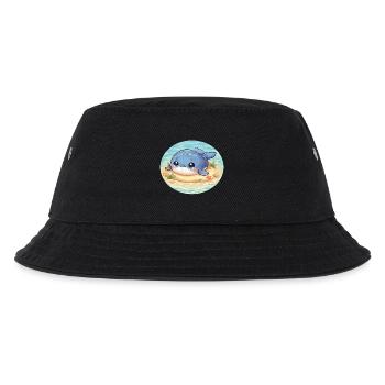 Wal auf Sandbank im Meer - Kinder Bucket Hat - Schwarz - Vorne