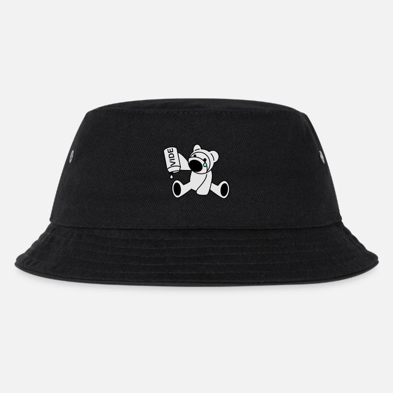 bear cub - Kids’ Bucket Hat - black
