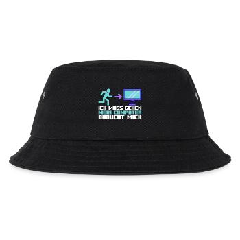 Computer Zocker Programmierer Administrator Gamer - Kinder Bucket Hat - Schwarz - Vorne