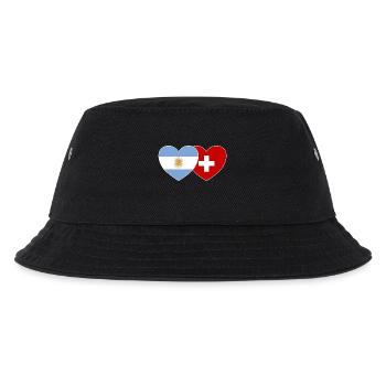 Argentine Suisse Drapeau Coeur - Bob Enfant - noir - Devant