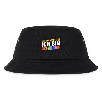 Kita Abgänger Einschulung Schulkind - Kinder Bucket Hat - Schwarz - Vorne