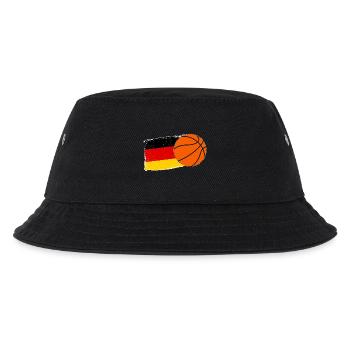 Basketballspieler Deutsche Flagge Basketball - Kinder Bucket Hat - Schwarz - Vorne